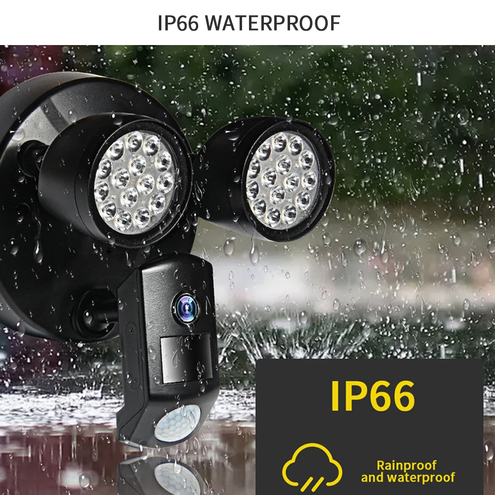 INQMEGA 1080P открытый 2 светодиодный прожектор IP камера Wifi камера IP66 водонепроницаемый обнаружения движения, видеонаблюдения камеры безопасности