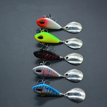 

New Metal Mini VIB with Spoon Fishing Lure 6g10g17g25g 2cm Fishing Tackle Pin Crankbait Vibration Spinner Sinking Bait Tackle