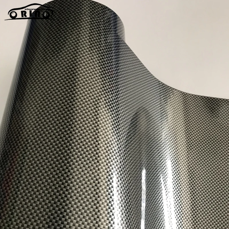 2D Square Silver Carbon Fiber Vinyl Film Wrap-1