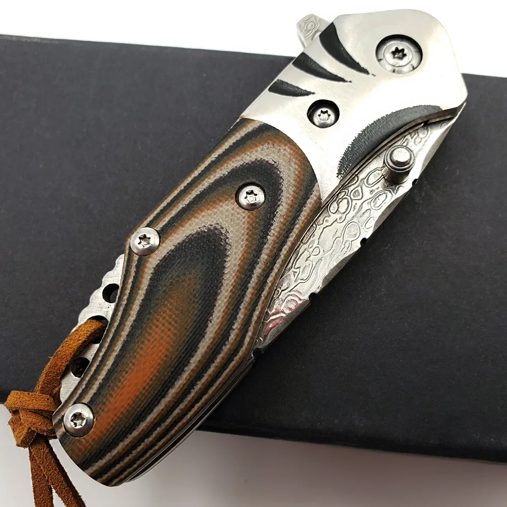 JSSQ тактический складной нож VG10 дамасское лезвие G10 стальная ручка Открытый Кемпинг Карманные Ножи походные охотничьи ножи EDC инструменты