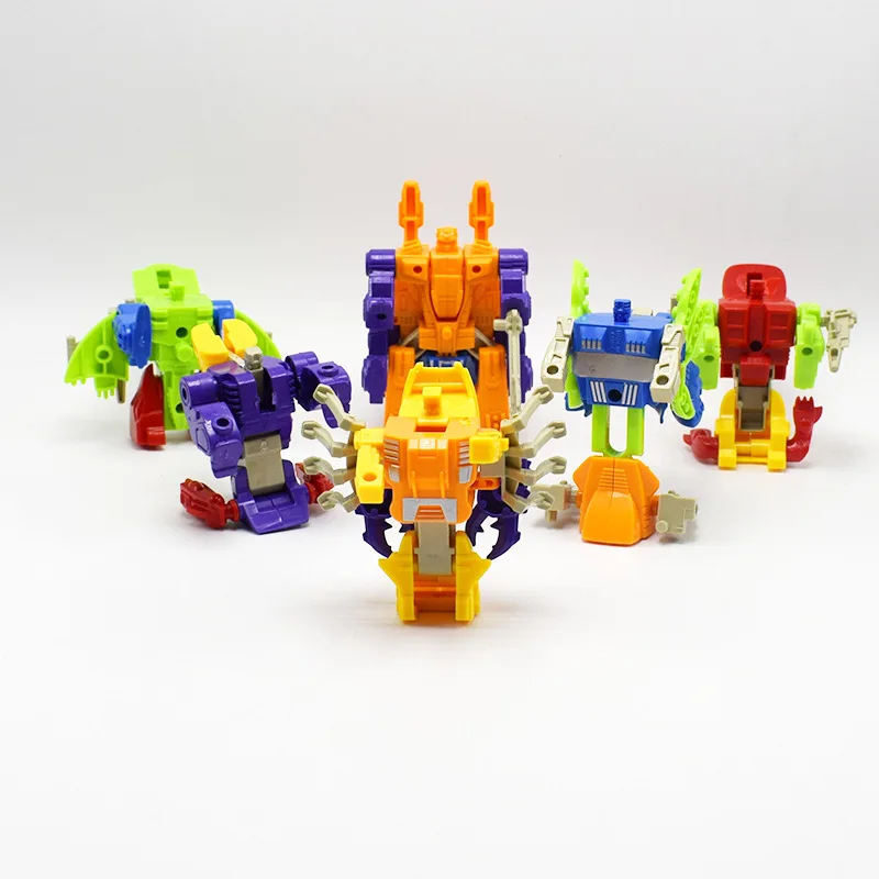 Ocean Star Six-in-One Fit Transformation Combination Robot Educational Assembled Toys School Shop Stall