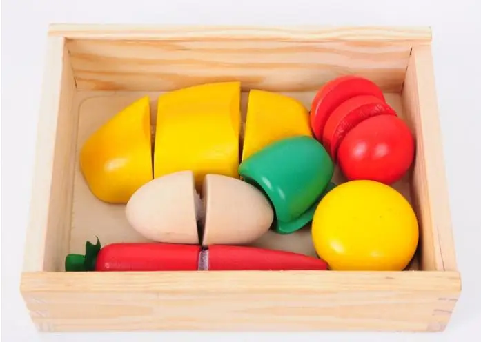 Бесплатная доставка Деревянный Блок Игрушка Дерево Фрукты после игры дети