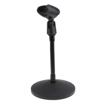 

Stainless Steel Microphone Stand Desktop Microphone Rack for Conference, Lecture and Broadcasting, Heavy Duty, Height:27-38cm