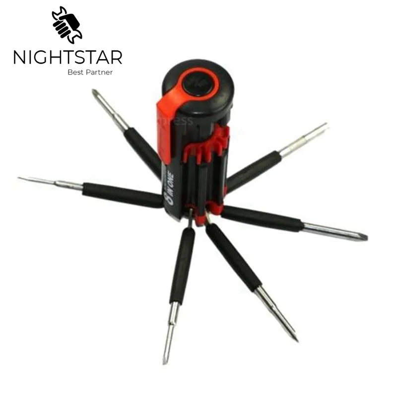 8 в 1 отвертка Craftsman Инструменты для ремонта оборудования Комплект со светодиодный светильник портативный многофункциональный бытовой отвертки