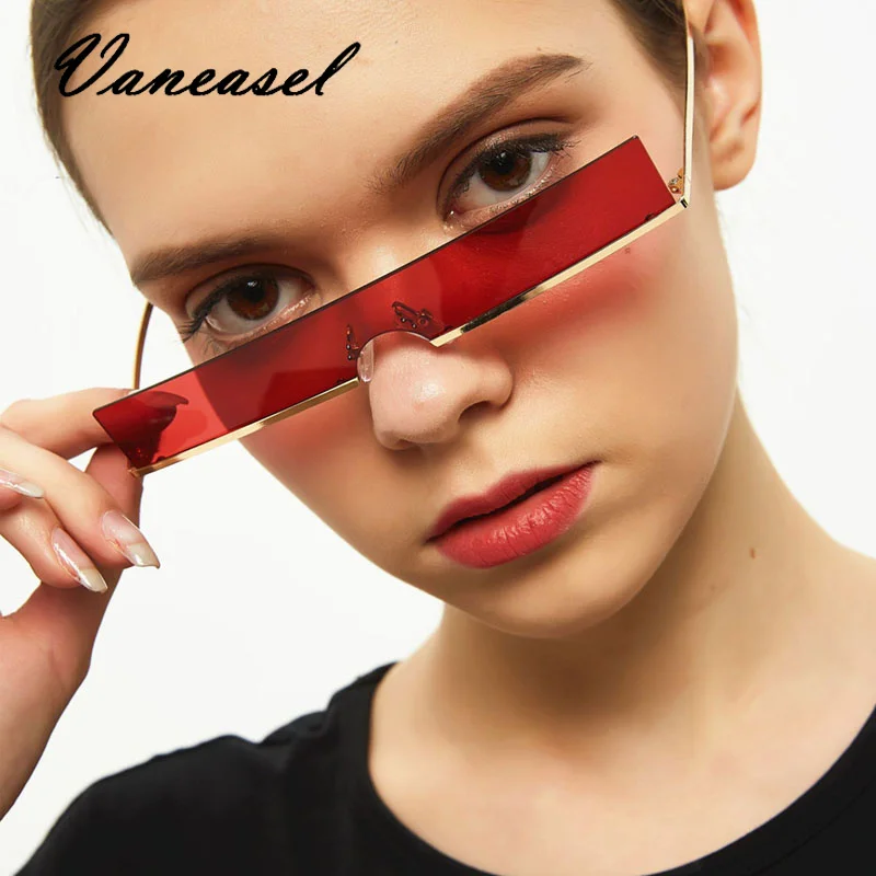 VANEASEL Occhiali da Sole Donna новые женские солнцезащитные очки длинные квадратные очки металлические мужские и женские солнцезащитные очки модные уличные очки