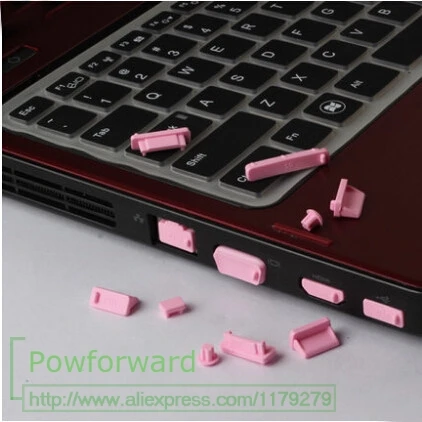 Pink Для lenovo toshiba MSI hp asus dell acer красочные силиконовые Пылезащитная заглушка для ПК lapto PC компьютерные порты от пыли и грязи - Цвет: Pink
