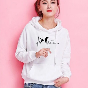 Dropshipping New Fashion DOG MOM Print Kawaii Sweatshirts Hoodies Women Tops Clothings Corduroy Frauen Funny Pullovers