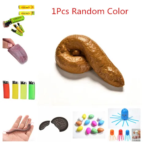 Funny Novelty Shits Poop Fake Turd Biscuit Bitten And Restored Gimmick Cookie Smile Jellyfish Magical Magic Toys Multi Gag Toy
