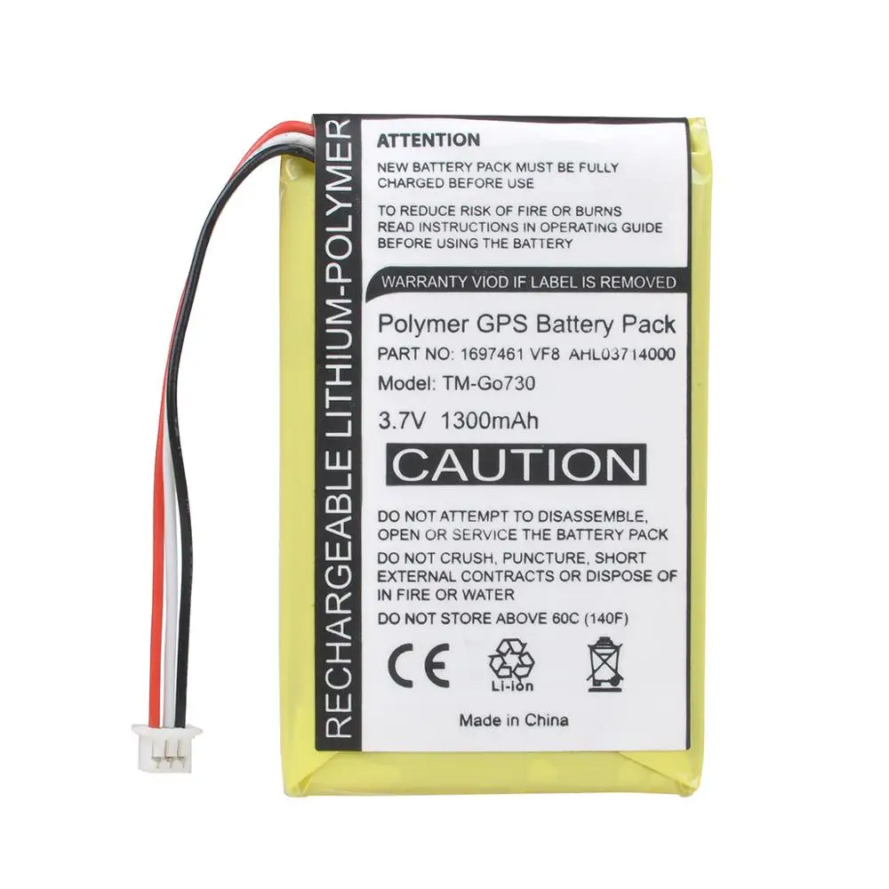 3x GPS Батарея для TomTom Go 530 Live 630 630T 720 730T go 930 930T SatNav 1300mAh батарея 1697461 AHL03714000 VF8
