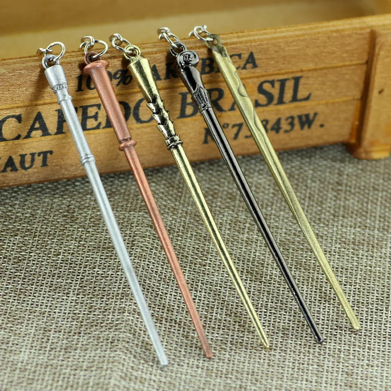 ZXMJ Harried Magic Wand Keychain Keyring Potters Alloy Vintage Charm