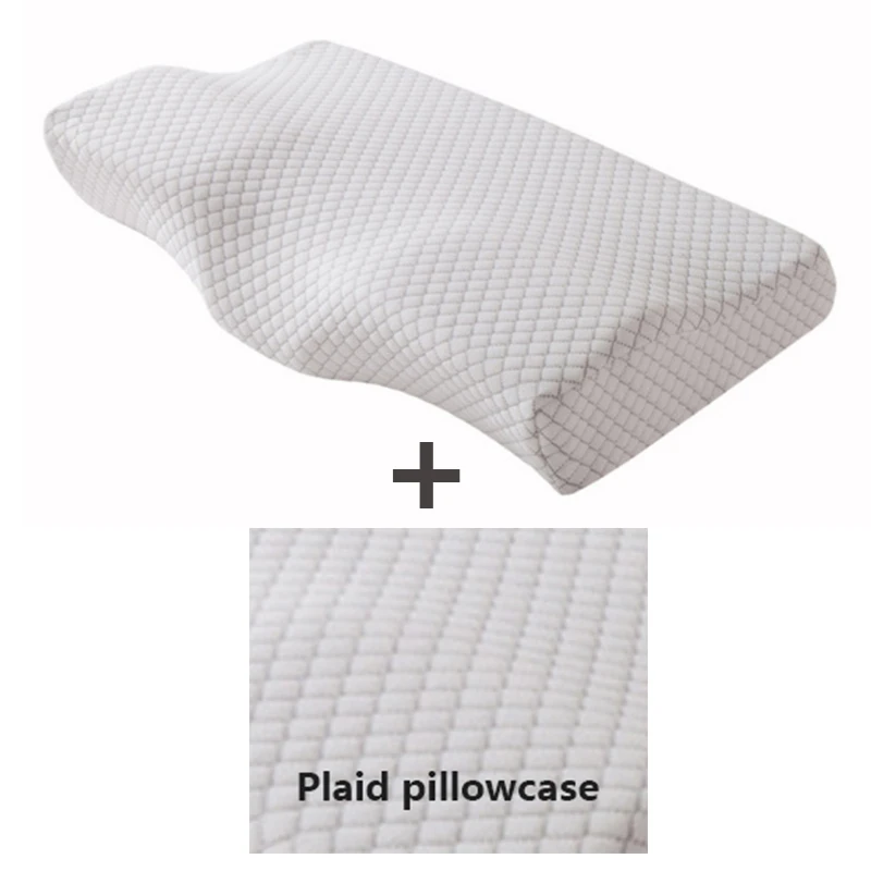 1pillow1pillowcase Подушка с эффектом памяти в форме бабочки, защита шеи, медленный отскок, подушка с эффектом памяти, забота о здоровье, ортопедические подушки для шейки шеи - Цвет: 1pillow1pillowcase