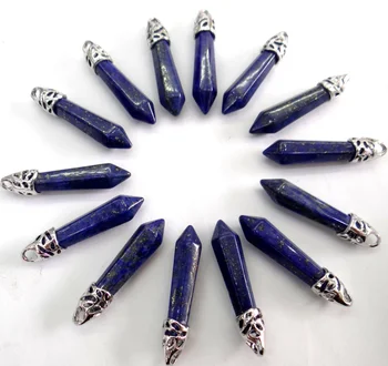 

Natural stone pendant Quartz crystal tiger eye aventurine mix pillar chakra Pendants Jewelry making necklace Accessories 6pc