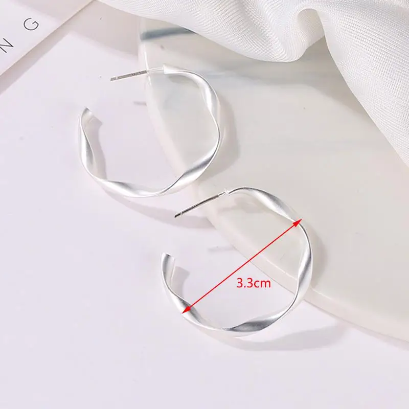 Большие серьги-гвоздики простые круглые серьги для женщин Brincos серьга Brinco серьги Oorbellen серьги ювелирные изделия Pendientes - Окраска металла: 5 silver earrings