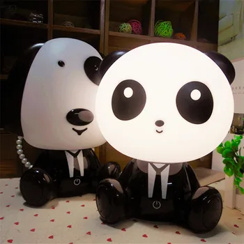 

Cartoon Creative Kung Fu Panda Night Lights with Touch Switch Cute Lovely Bear Rabbit Dog Bedside Bedroom Baby Led Desk Lamp