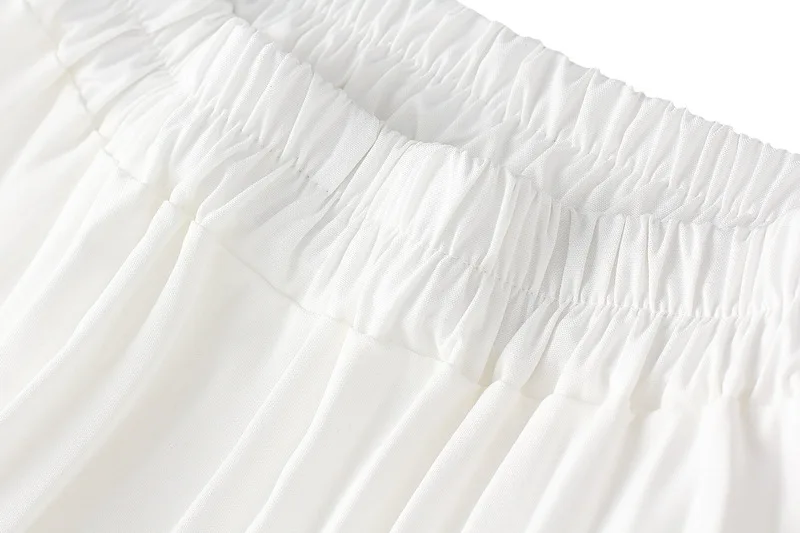 Новая Осенняя плиссированная юбка с завышенной талией и асимметричным подолом, женские длинные юбки Saia, женские белые юбки Faldas Jupe Femme