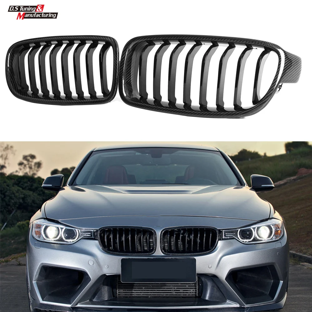 1-планка углеродная Передняя ножная решетка для BMW 3 серии F30 F31 2012 + | Автомобили и
