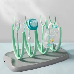 Bottle Dry Rack Baby Bottle Drain Drying Racks Blue Pink Baby Bottle Cleaning Dryer Drainer Storage Drying Rack