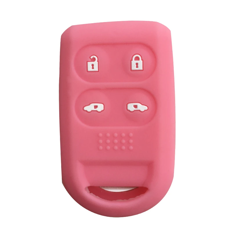 Силикагелевые Чехлы для автомобильных ключей Крышка для Honda Mini Van Odyssey резиновый автомобильный пульт дистанционного управления брелок чехол для ключей сигнализация - Название цвета: pink