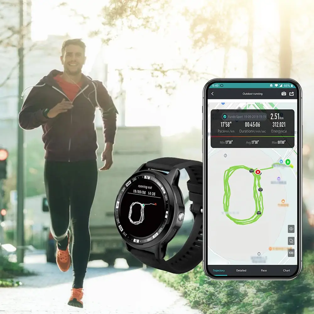 Умные часы SKY3 с GPS спортивные IP67 шагомером и артериальным давлением для телефонов