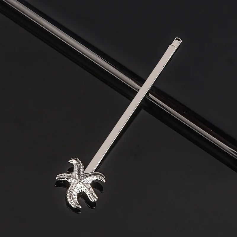 Headwear For Girls Women Hairpin Pearl Children Kid Hair Accessories Fashion Gift Hairgrip Women Beach Shell Starfish Bohemia - Цвет: Silver