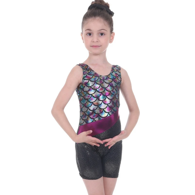 

3-16 Year Sleeveless Gilding Girls Gymnastics Leotard Unitards Bodysuit Teens&Toddler Ballet Dance Suits Dance Leotard