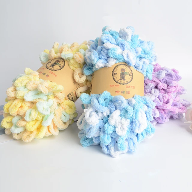 100g Finger Knitting Yarn Puffy Soft Velvet Thread Yarns For DIY Crochet -  AliExpress