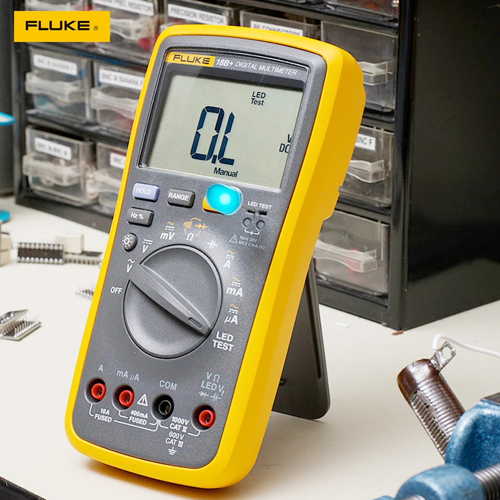 Цифровой мультиметр Fluke 18B + Plus переменный ток постоянный