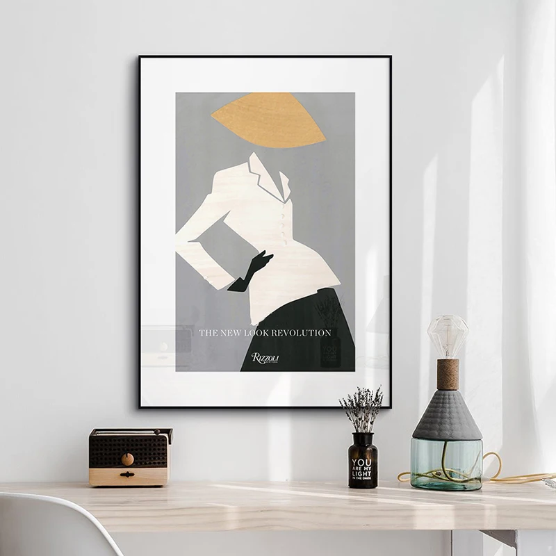 

Modern Fashion Figure Model Canvas Paintings Make Up Wall Art Pictures POP Poster and Print for Living Room Home Decorations