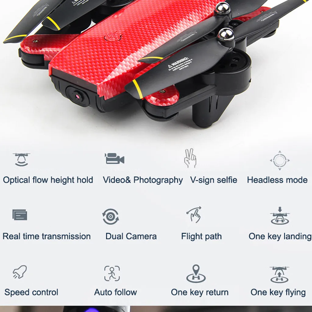 Пульт дистанционного управления Самолет Топ S169 Дрон для селфи wifi FPV 720P двойная HD камера складной Квадрокоптер игрушка 8,23