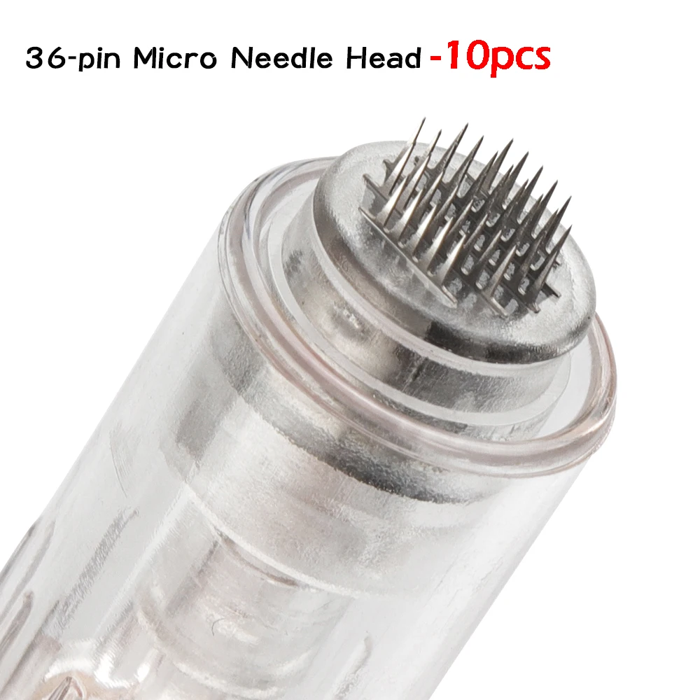 36pin-10pcs Электрическая Дерма ручка, беспроводное устройство, тату, микроблейдинг, Дерма, иглы для татуировки, Dr, ручка, пистолет, мезотерапия, макияж лица, уход за кожей - Габаритные размеры: 36pin-10pcs