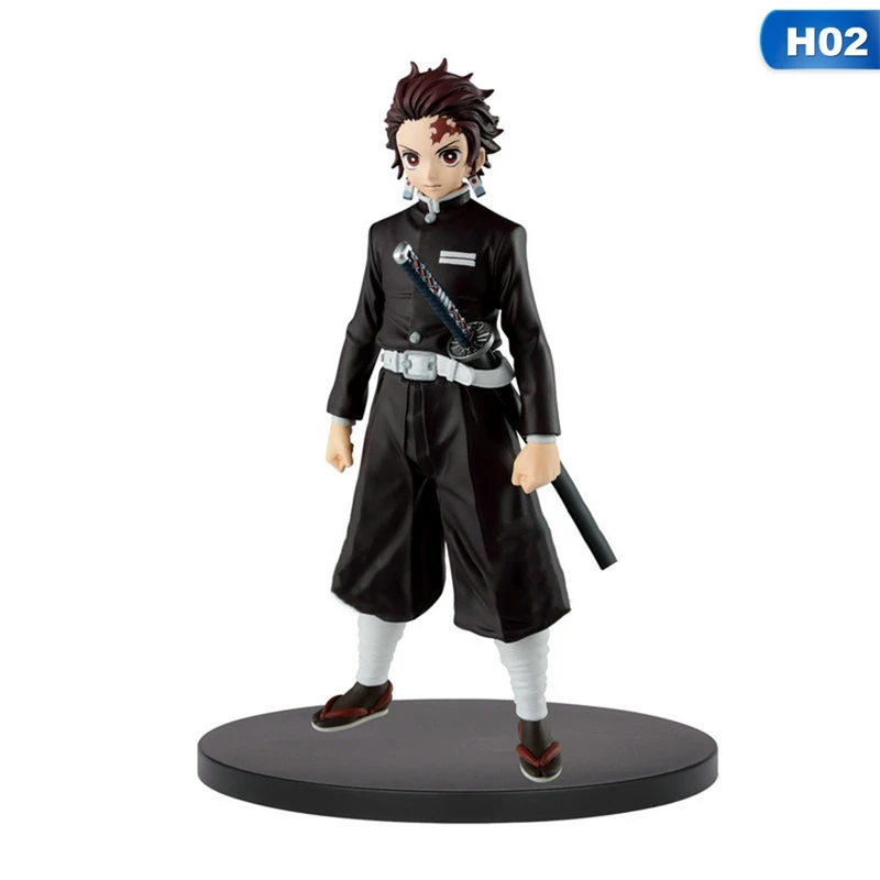 Аниме Demon Slayer Kimetsu No Yaiba Kamado Tanjirou Agatsuma Zenitsu Модель ПВХ фигурка игрушки 15 см