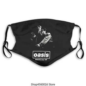 

Vintage 90er Jahre Oasi EMI Britpop Band Maske Schwarz ROCK Größe S - 3XL Bedruckte Runde Herren Maske Günstiger Preis Beliebte