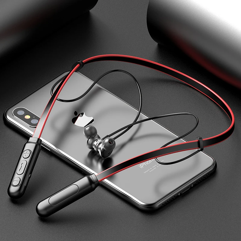 Q9S Bluetooth наушники 5,0 Водонепроницаемый 4D звук беспроводная гарнитура шейный подвес 135 мАч большой аккумулятор для смартфона