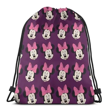 

New Hot Minnie Fashion Cartoon Student School High Quality Backpack Man Woman Girls Drawstring bag