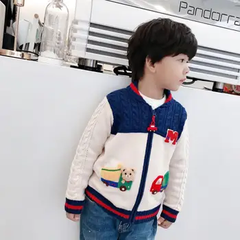 

2020 Presell November 30th Kids Knitted Sweater Cartoon Animals Bear Rabbit Pattern Pink Navy Cute Toddler Baby Outerwear