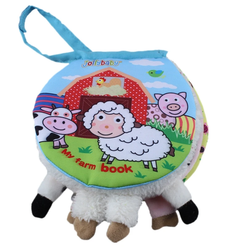 Jollybaby знания о животных ткань для ног книга игрушка для деятельности детская книга ребенок Раннее развитие детей Образование игрушечная овечка Ткань Книга