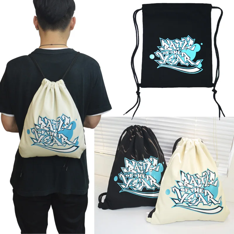 

1PC New Fashion Canvas School Bags Drawstring Backpack Bag Portable Casual String Knapsack for Women Men Mochila Saco BackpacK