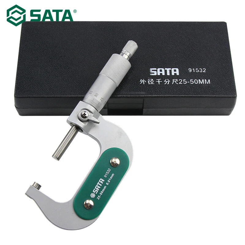 Спиральный микрометр SATA 0 25/50/75 мм толщиномер стены наружный диаметр