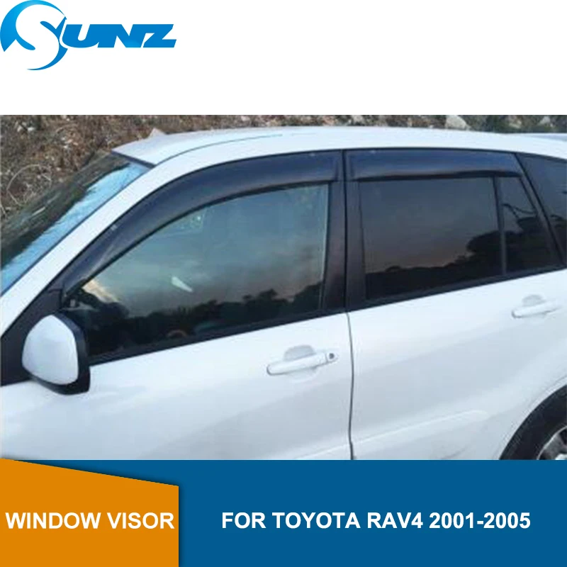 Дефлектор окна для Toyota Rav4 2001 2002 2003 2004 2005 черный оконный козырек Vent Shade Защита от