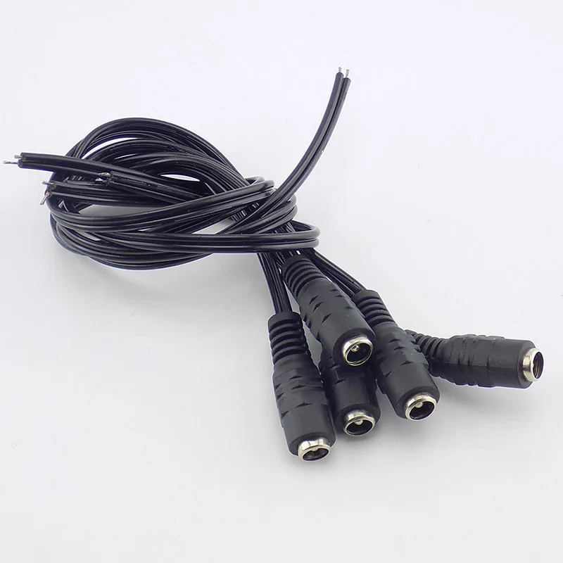 Conectores macho y hembra de 12v CC, Cable de extensión para cámara CCTV, tira de luz LED, 2,1x5,5mm, 5 o 10 unidades, 1 unidad