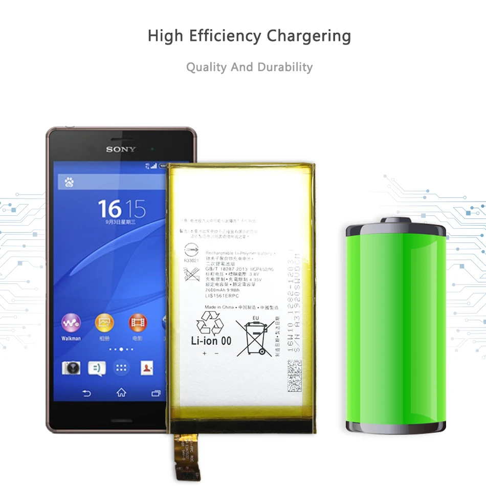 2600 мА/ч, LIS1561ERPC Батарея для sony Xperia Z3 компактный Z3c мини D5803 D5833 для C4 E5303 E5333 E5363 E5306