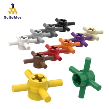 

BuildMOC 48723 Technic Axle Connector Hub For Building Blocks Parts DIY LOGO Educational Tech Parts Toys