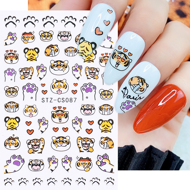 Golden Curve Marble Line Nail Sticker Irregular Swirl Striping Slider Charm Nail Design Gel Polish Decal Manicure LESTZ-CS067