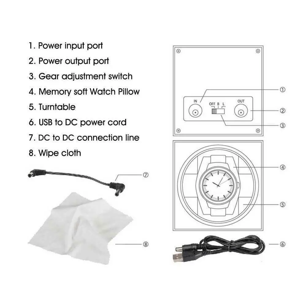 Vertical Automatic Watch Winder Electric Vibrator Men Selected