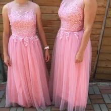 Тюлевое кружевное вечернее платье трапециевидной формы, новинка, длинное официальное элегантное вечернее платье, красное, зеленое, синее EN01