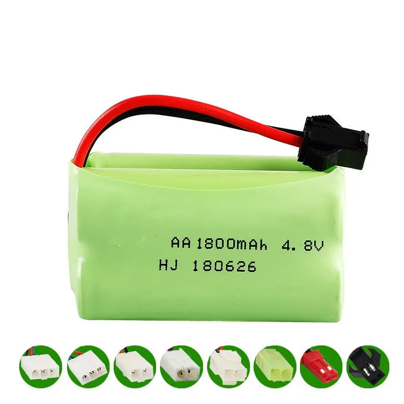 Обновленная NiMH батарея 4,8 v 1800mah для радиоуправляемых игрушек, автомобилей, танков, роботов, пистолетов, лодок AA Ni-MH 2400mah 4,8 v перезаряжаемый аккумулятор 20 шт
