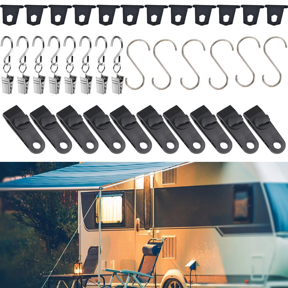 16 Pairs Camper Awning Hooks Rv Accessories Sshaped Easy To Install