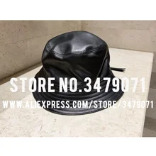 Весна Осень женская уличная Солнцезащитная шляпа из овчины Рыбацкая шляпа высокого качества Женская кожаная уличная модная Рыбацкая шляпа