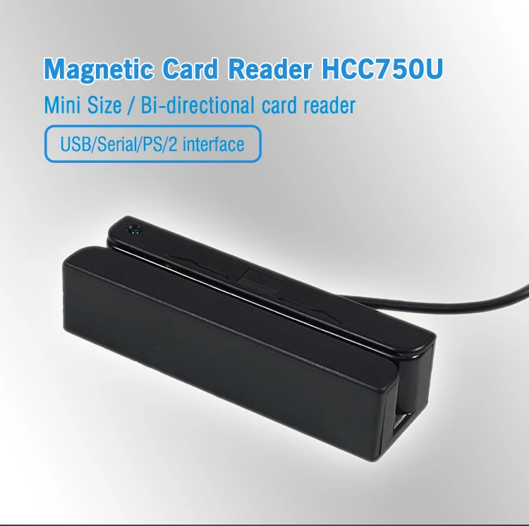 

3 Track RS232/ USB ATM Encoder Magnetic Stripe Card Reader HCC750