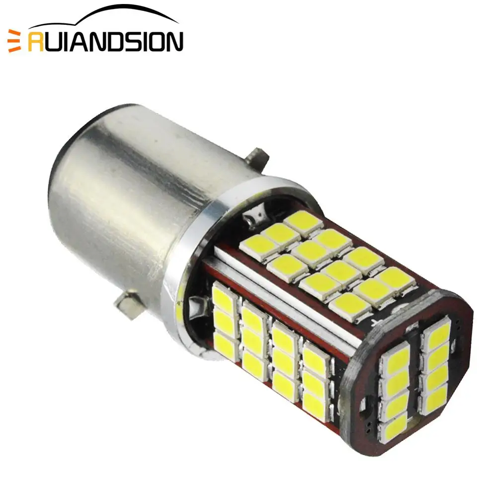 6V светодиодный BA20D H6 фонарь для мотоцикла 56SMD 2835 спереди лампы скутер высокое/низкая моторная фара DRL Противотуманные фары белый